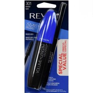 Revlon Volume Length Magnified Waterproof Mascara & Eyeliner, 301 Blackest Black
